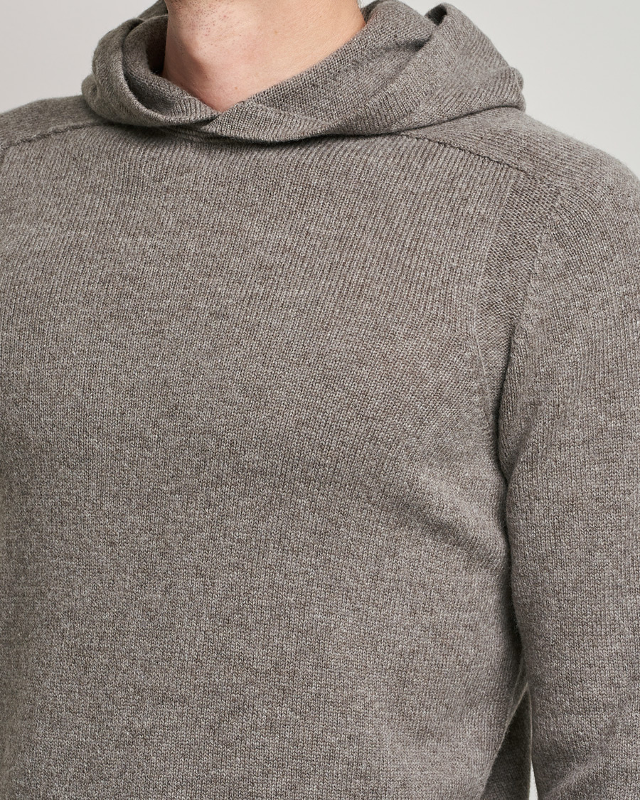 Homme | Pulls Et Tricots | Gran Sasso | Wool Hoodie Taupe Melange