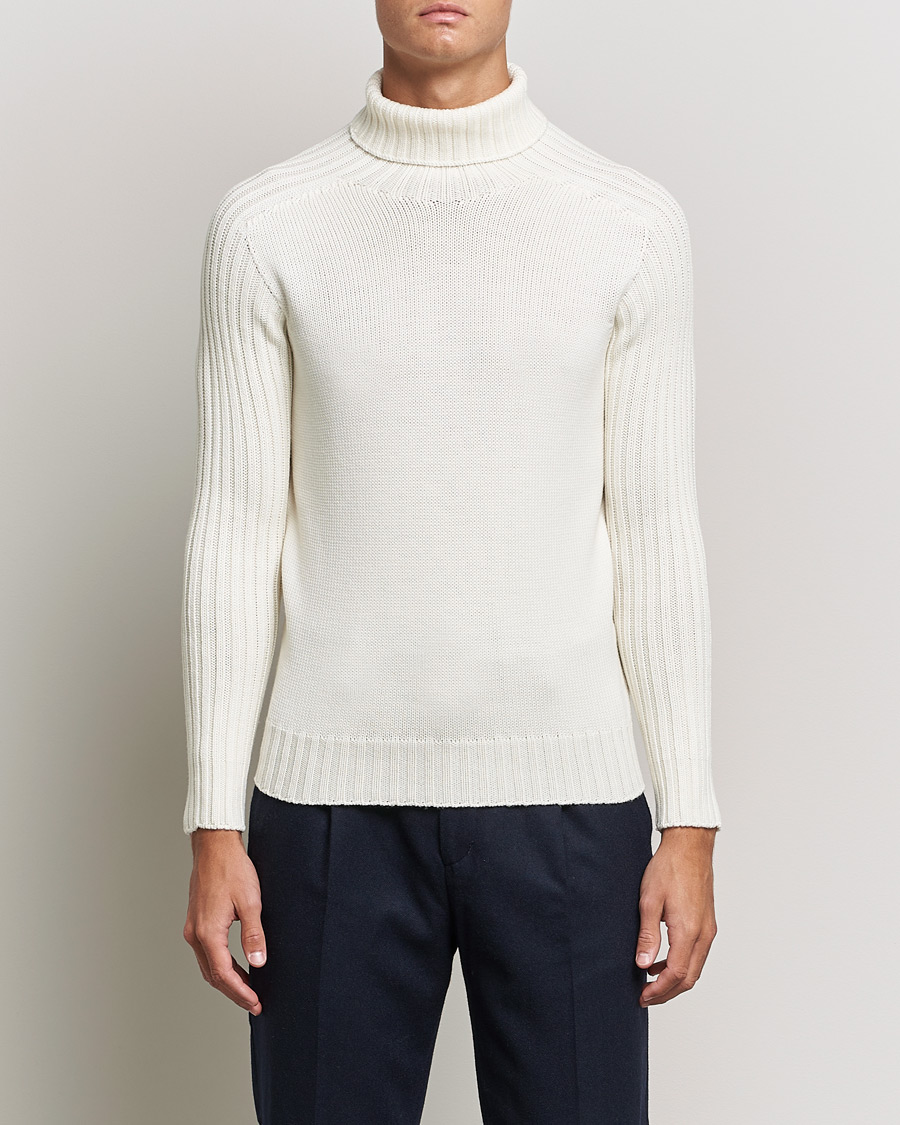 Homme | Pulls Et Tricots | Gran Sasso | Rainwool Rollneck White