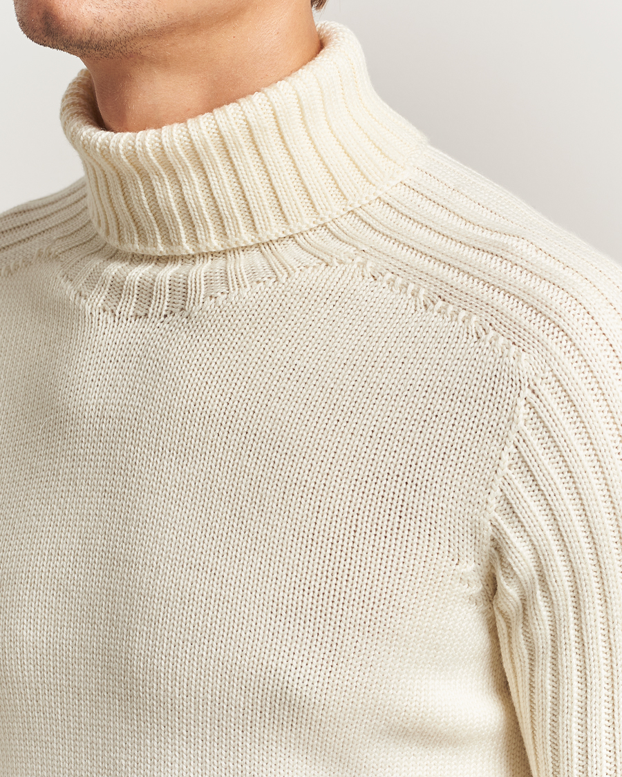 Heren | Truien | Gran Sasso | Rainwool Rollneck White