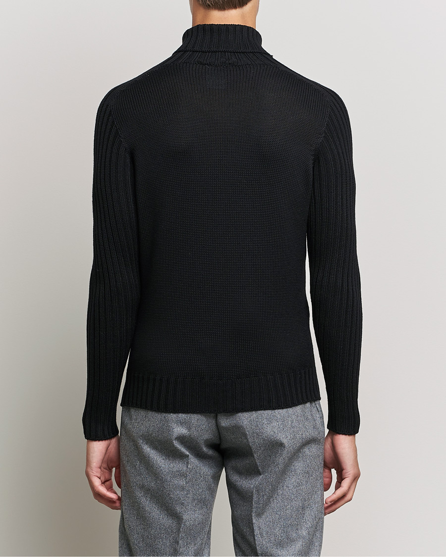 Homme | Pulls Et Tricots | Gran Sasso | Rainwool Rollneck Black