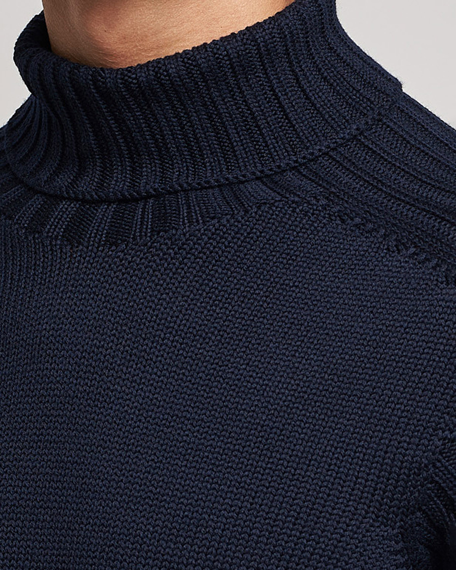 Homme | Pulls Et Tricots | Gran Sasso | Rainwool Rollneck Navy