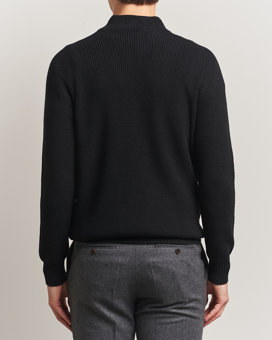 Homme | Pulls Et Tricots | Gran Sasso | Rainwool Half Zip Black