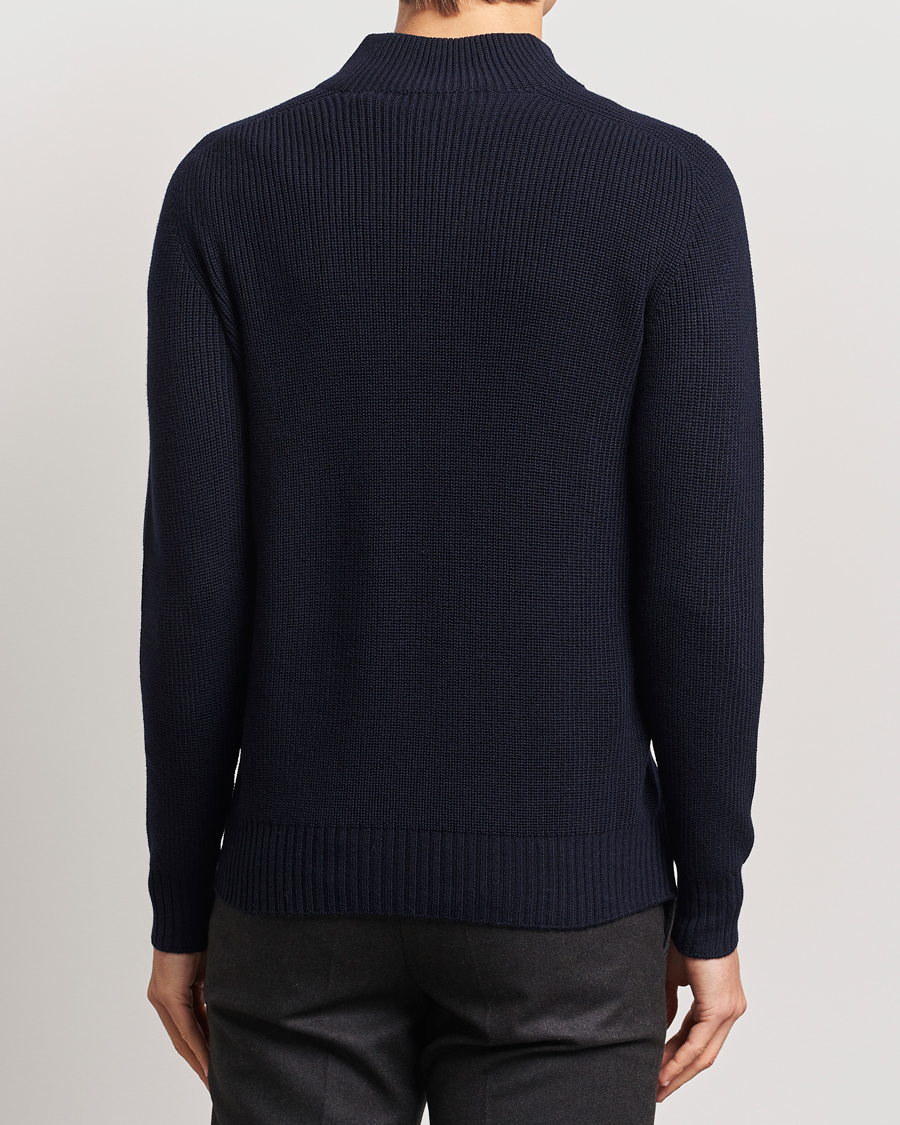 Homme | Pulls Et Tricots | Gran Sasso | Rainwool Half Zip Navy
