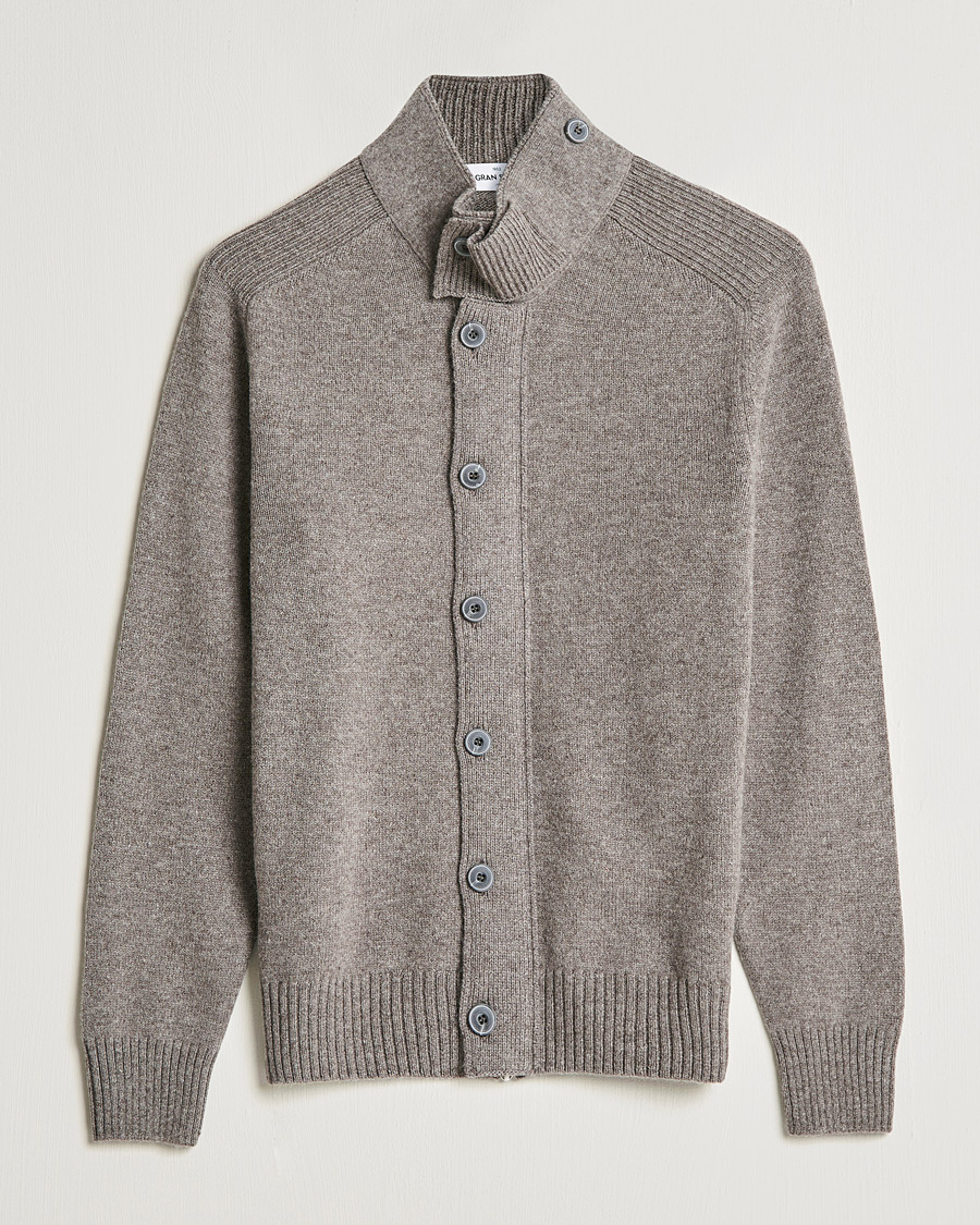 Homme | Pulls Et Tricots | Gran Sasso | Heavy Wool Cardigan Light Brown