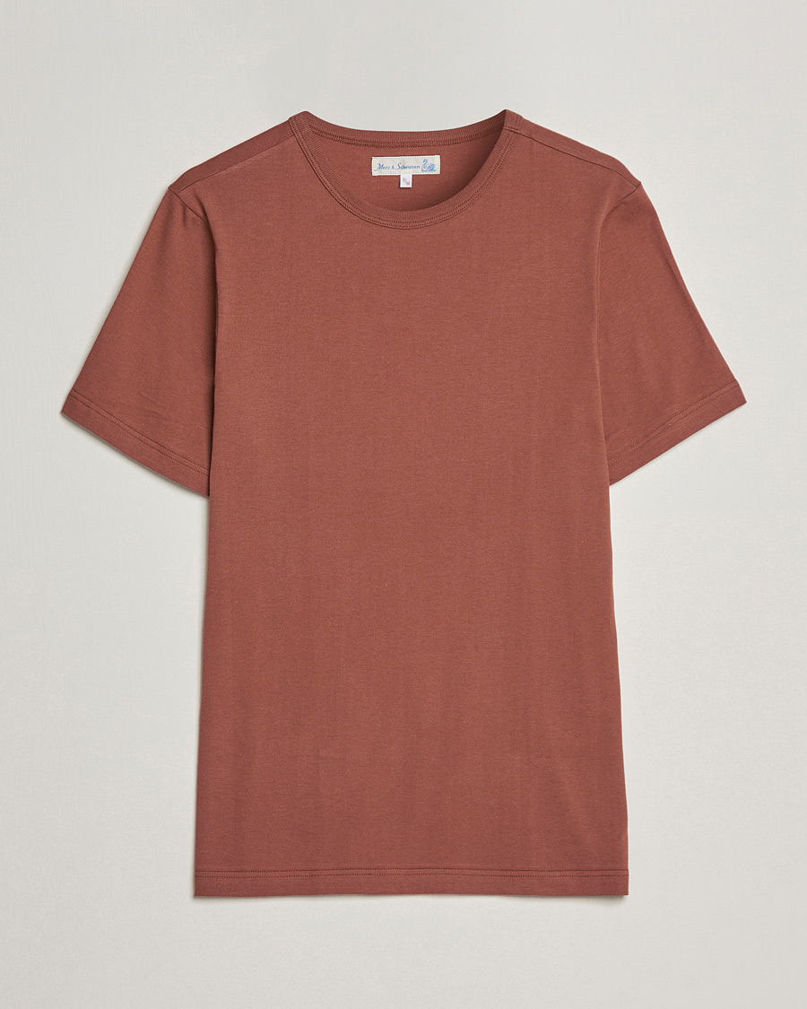 Heren | T-shirts | Merz b. Schwanen | 1950s Classic Loopwheeled Tee Tan