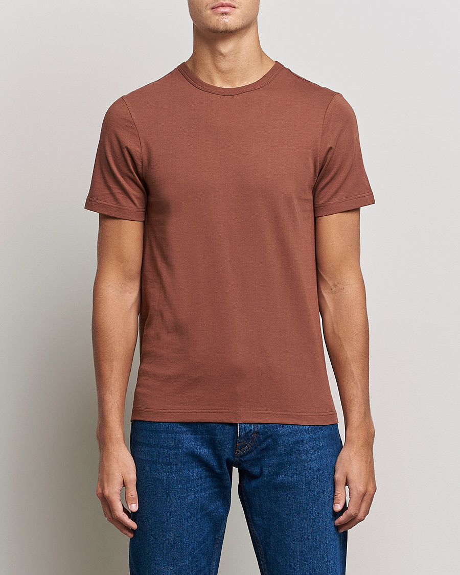 Heren | T-shirts | Merz b. Schwanen | 1950s Classic Loopwheeled Tee Tan