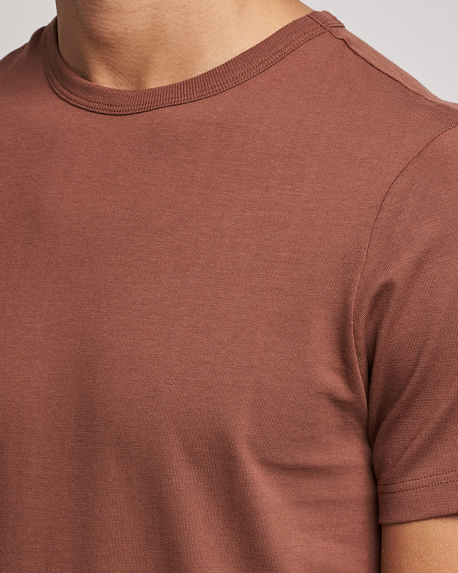 Heren | T-shirts | Merz b. Schwanen | 1950s Classic Loopwheeled Tee Tan