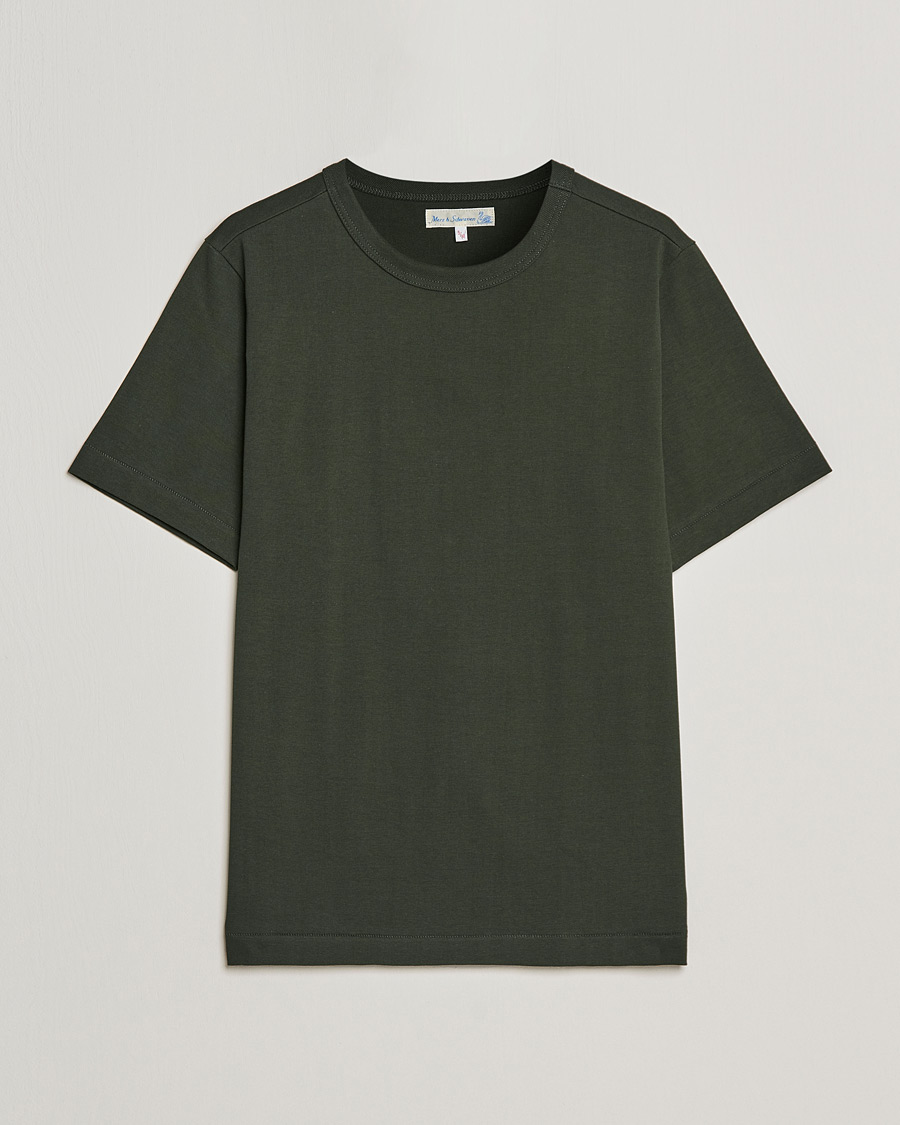 Heren | T-shirts | Merz b. Schwanen | 1950s Classic Loopwheeled Tee Forest