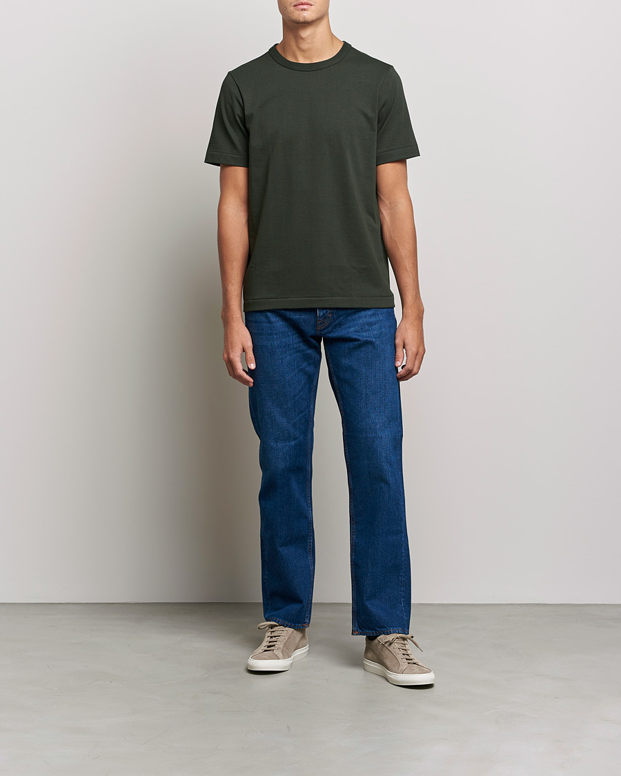 Heren | T-shirts | Merz b. Schwanen | 1950s Classic Loopwheeled Tee Forest