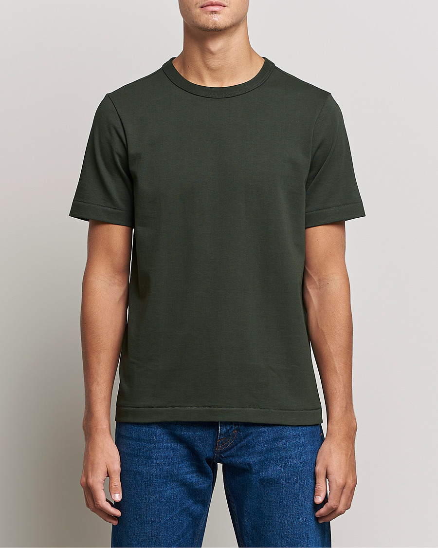 Heren | T-shirts | Merz b. Schwanen | 1950s Classic Loopwheeled Tee Forest