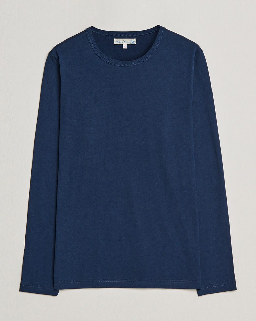 Homme | T-shirts | Merz b. Schwanen | 1950s Classic Loopwheeled Longsleeve Tee Ink