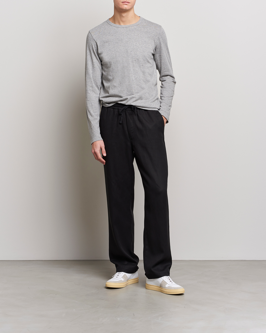 Homme | T-shirts | Merz b. Schwanen | 1950s Classic Loopwheeled Longsleeve Tee Grey Marl