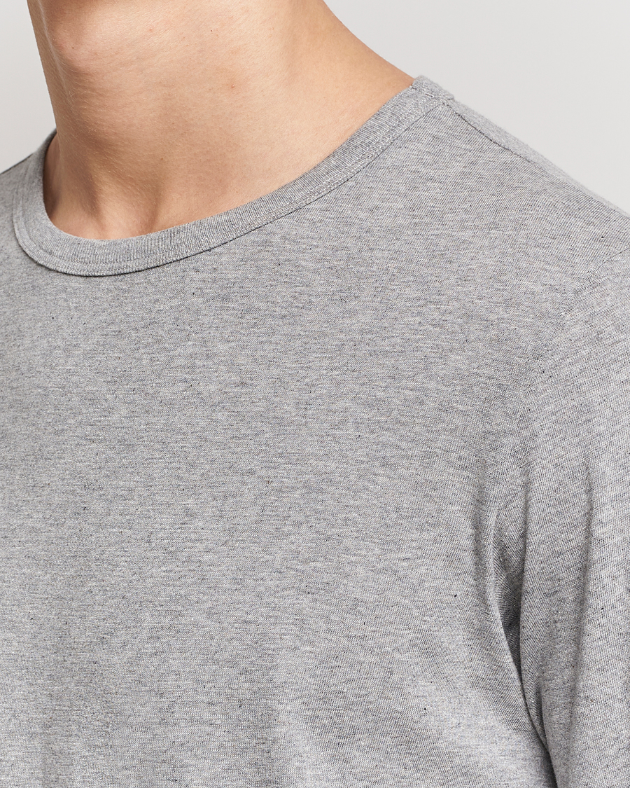 Homme | T-shirts | Merz b. Schwanen | 1950s Classic Loopwheeled Longsleeve Tee Grey Marl