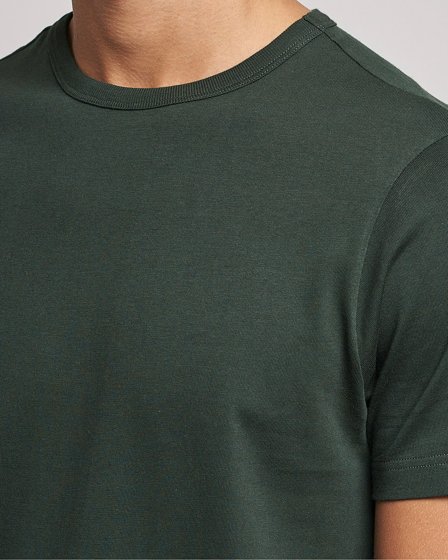 Heren | T-shirts | Merz b. Schwanen | Relaxed Loopwheeled Sturdy Tee Forest