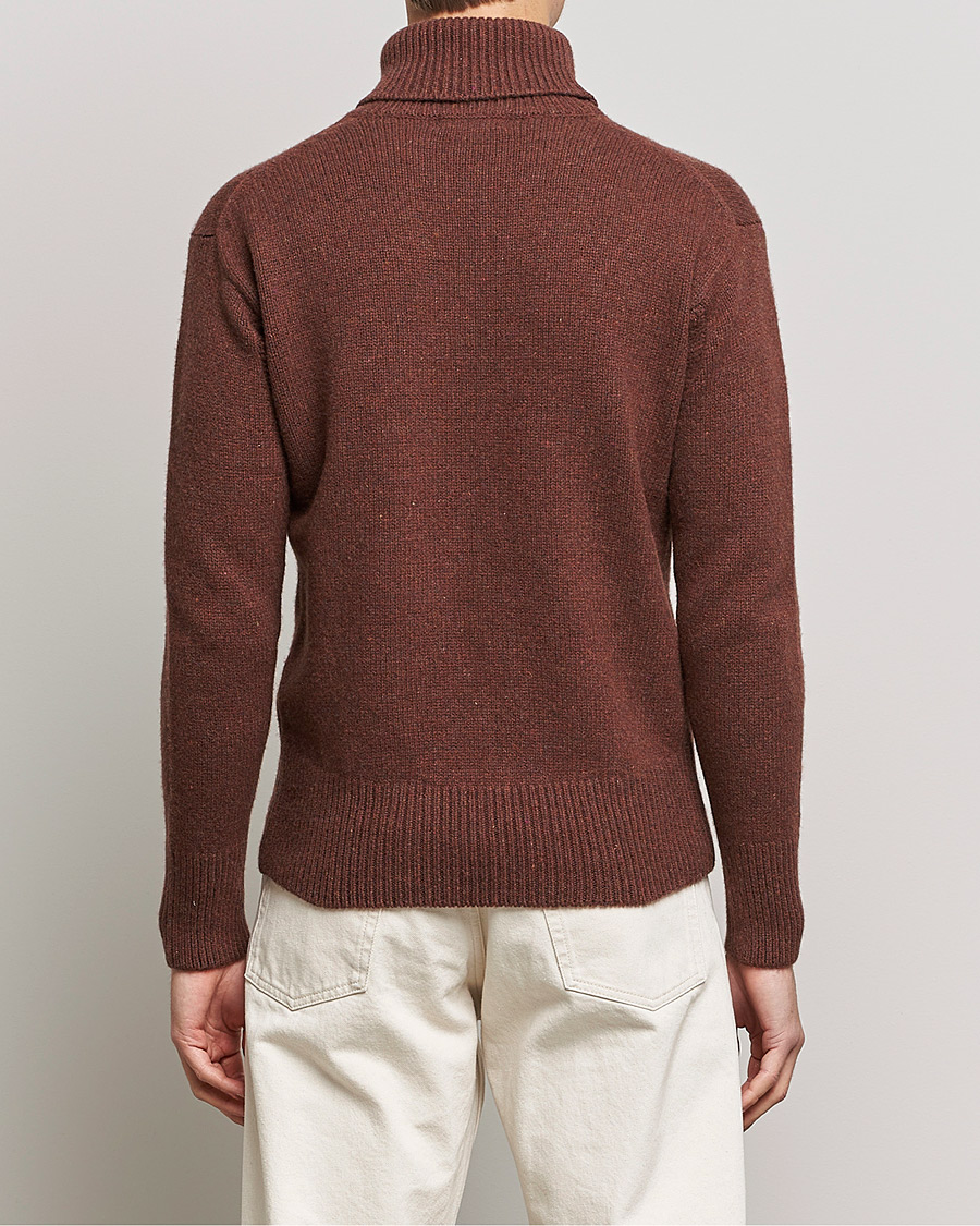 Heren | Truien | Merz b. Schwanen | Cashmere/Merino Rollneck Chestnut