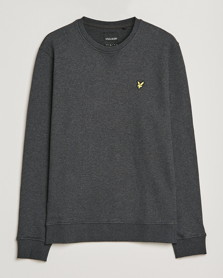 Heren | Truien | Lyle & Scott | Organic Cotton Crew Neck Charcoal Marl