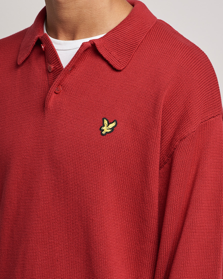 Heren | Truien | Lyle & Scott | Blousson Knitted Polo Tunnel Red