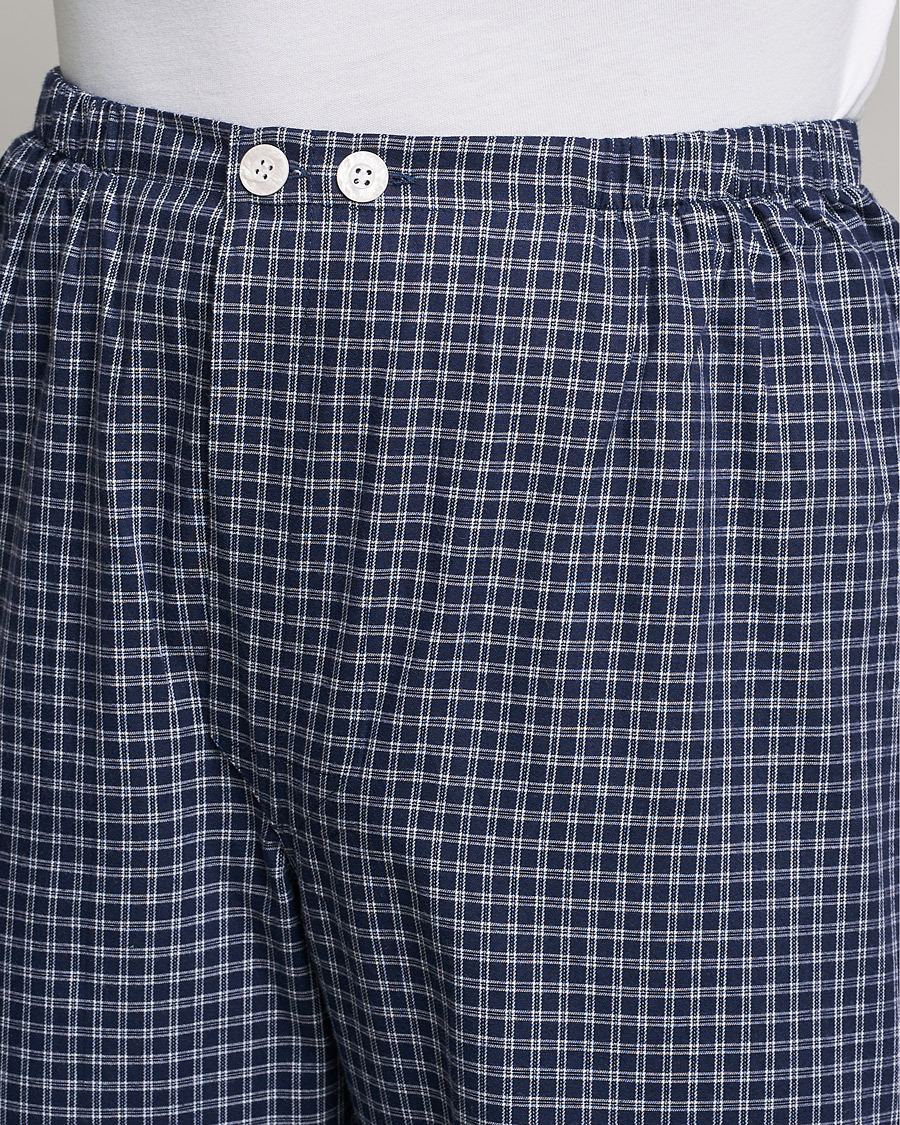 Heren | Derek Rose Checked Cotton Pyjama Set Navy | Derek Rose | Checked Cotton Pyjama Set Navy