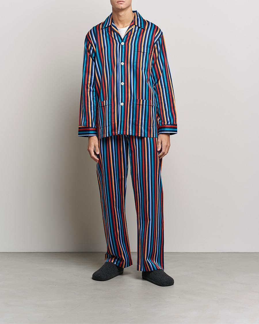 Heren | Pyjama's en gewaden | Derek Rose | Striped Cotton Pyjama Set Multi