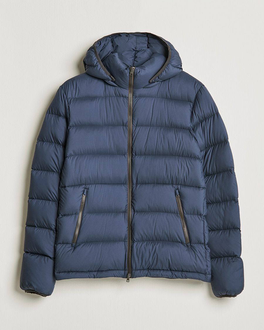 Homme | Manteaux Et Vestes | Herno | Matt Nylon Down Jacket Navy