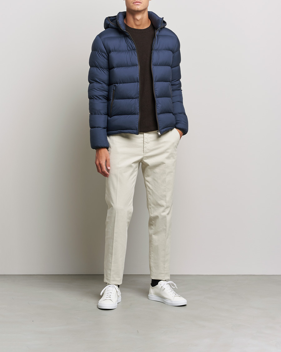 Homme | Manteaux Et Vestes | Herno | Matt Nylon Down Jacket Navy