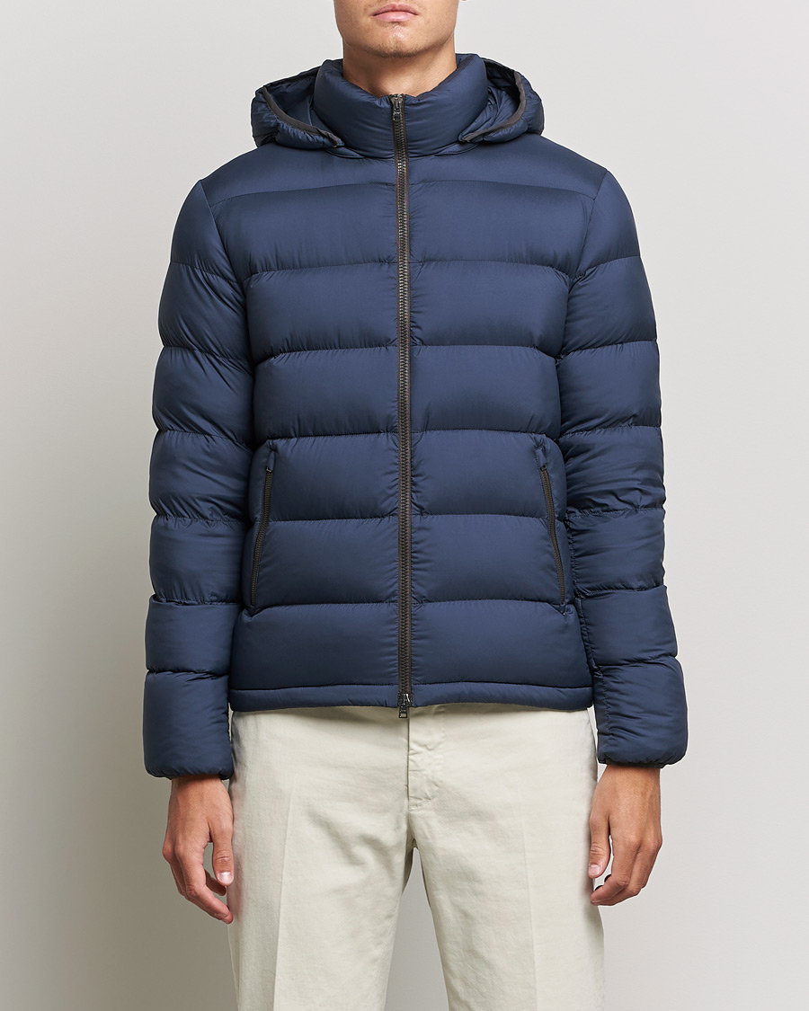 Homme | Manteaux Et Vestes | Herno | Matt Nylon Down Jacket Navy