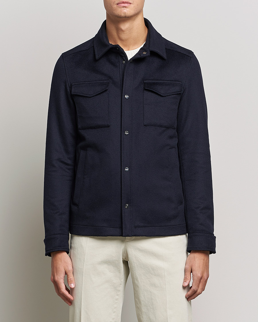 Homme | Manteaux Et Vestes | Herno | Cashmere Overshirt Navy