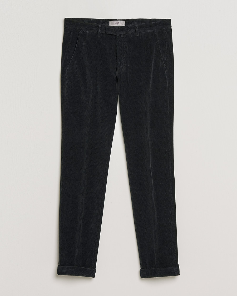 Heren | Broeken | Briglia 1949 | Slim Fit Corduroy Trousers Black