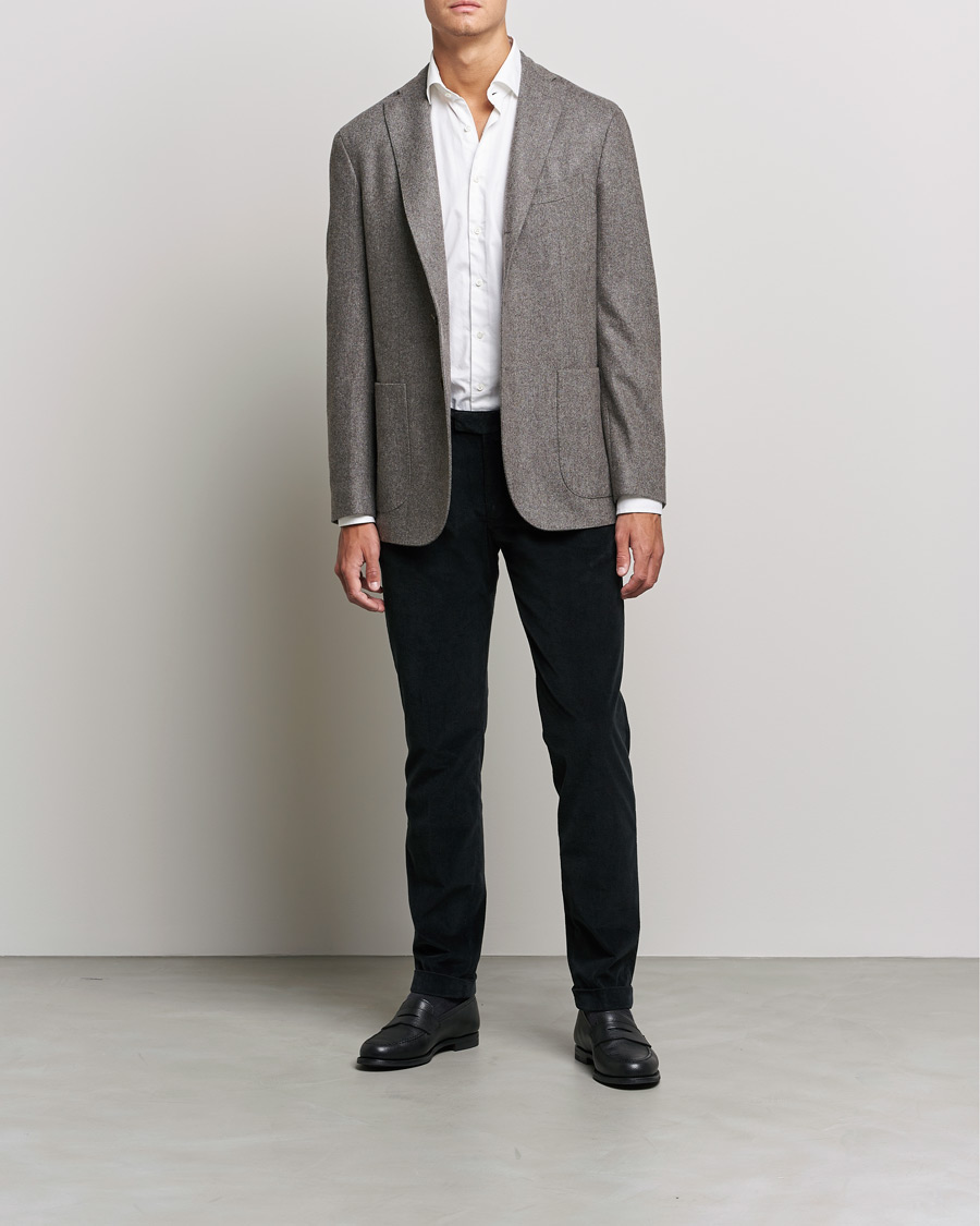 Heren | Broeken | Briglia 1949 | Slim Fit Corduroy Trousers Black