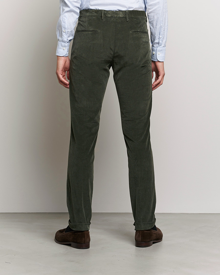 Heren | Broeken | Briglia 1949 | Slim Fit Corduroy Trousers Dark Green