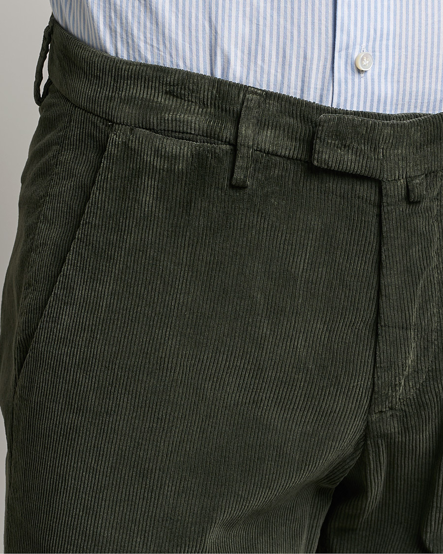 Heren | Broeken | Briglia 1949 | Slim Fit Corduroy Trousers Dark Green