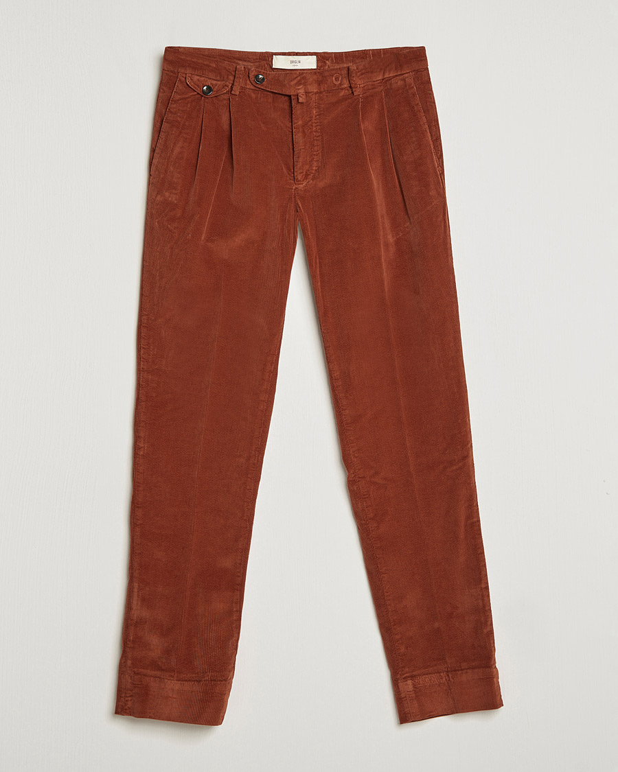 Homme | Pantalons | Briglia 1949 | Easy Fit Corduroy Trousers Rust Red