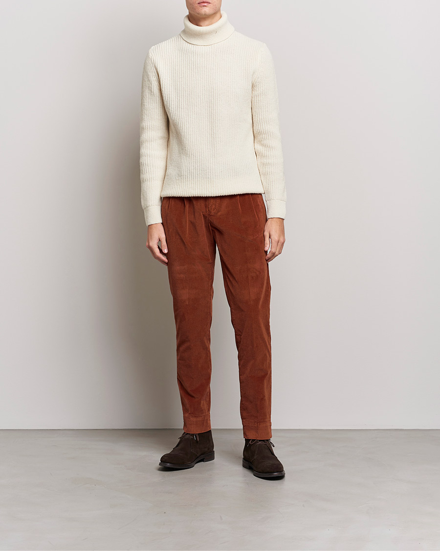 Homme | Pantalons | Briglia 1949 | Easy Fit Corduroy Trousers Rust Red