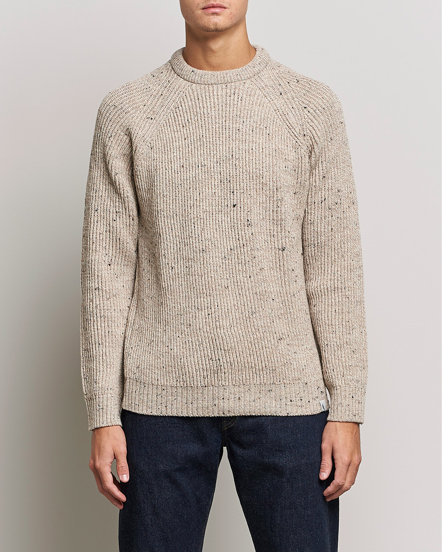 Homme | Pulls Et Tricots | Peregrine | Ford Knitted Wool Jumper Oatmeal
