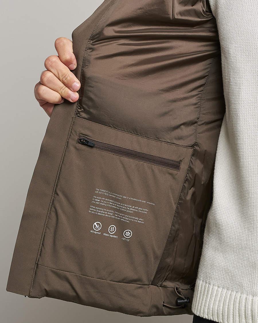 Homme | Manteaux Et Vestes | Scandinavian Edition | Torrent Hooded Puffer Jacket Major Brown