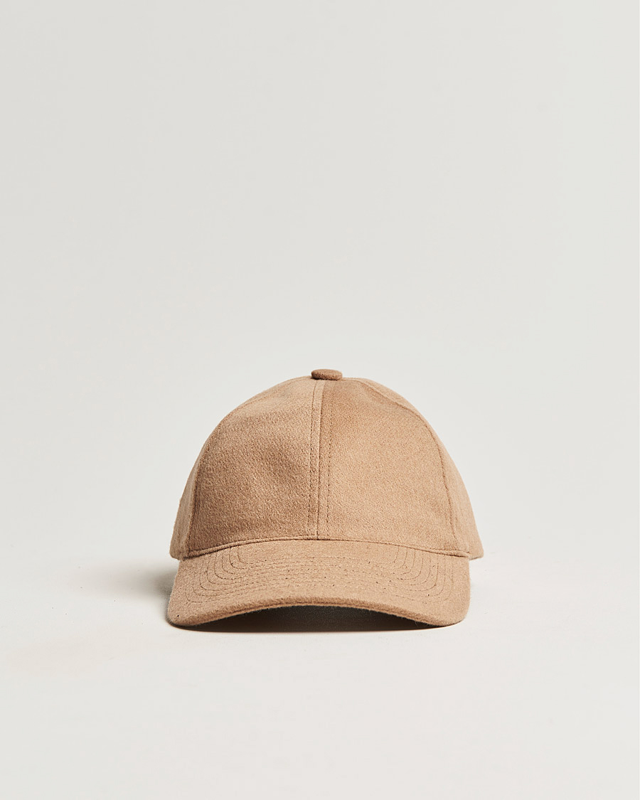 Homme | Bobs Et Casquettes | Varsity Headwear | Cashmere Soft Front Baseball Cap Camel