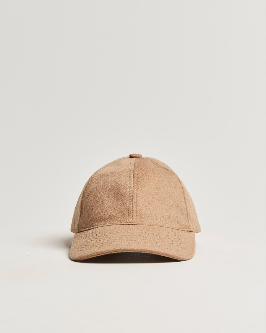 Homme | Bobs Et Casquettes | Varsity Headwear | Cashmere Soft Front Baseball Cap Camel