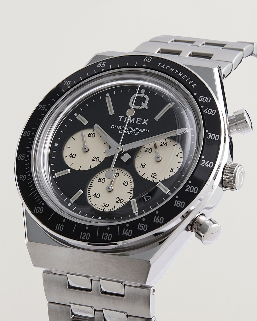 Heren | Timex Q Chronograph 40mm Black Dial | Timex | Q Chronograph 40mm Black Dial