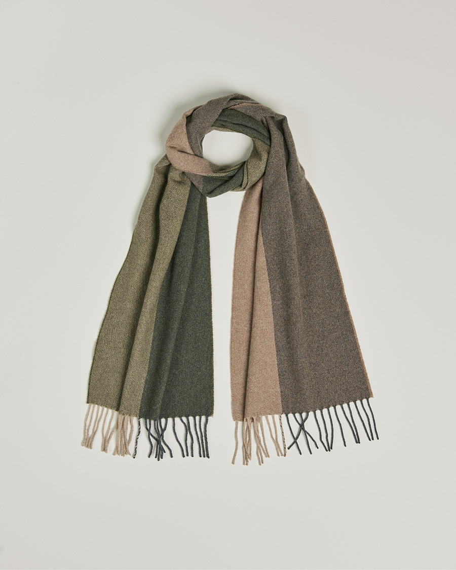 Homme | Begg & Co Brook Recycled Cashmere/Merino Scarf Dark Olive | Begg & Co | Brook Recycled Cashmere/Merino Scarf Dark Olive