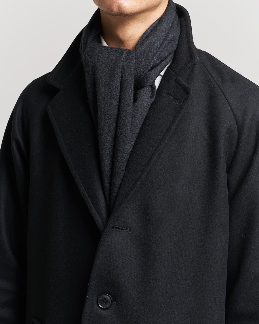 Homme | Begg & Co Arran Cashmere Scarf Slate Green | Begg & Co | Arran Cashmere Scarf Slate Green