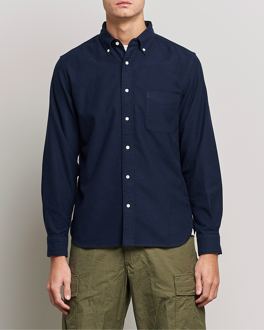 Homme | Chemises | BEAMS PLUS | Flannel Button Down Shirt Navy