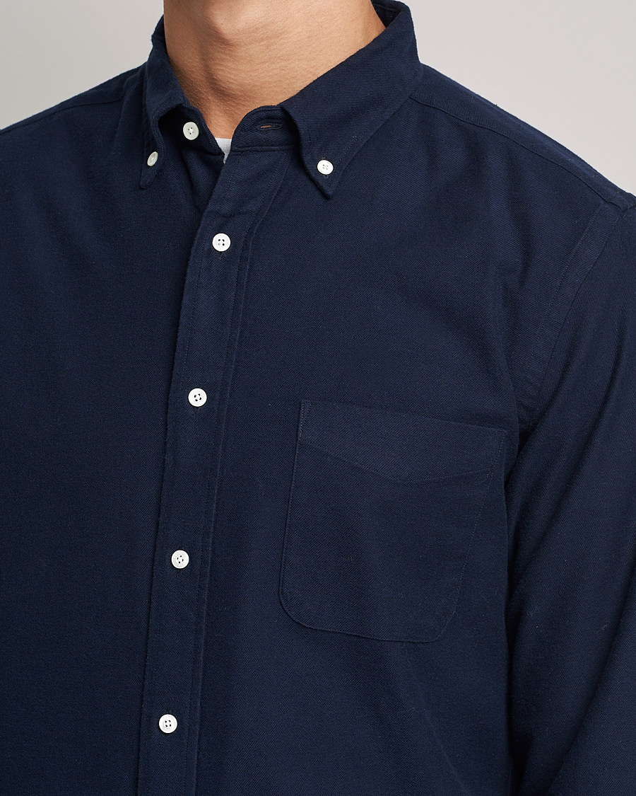 Heren | Overhemden | BEAMS PLUS | Flannel Button Down Shirt Navy