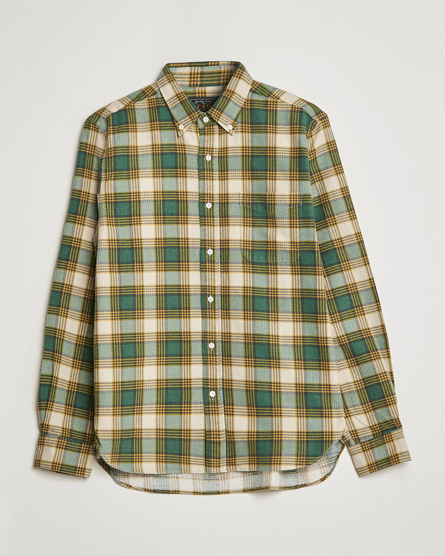 Homme | Chemises | BEAMS PLUS | Flannel Button Down Shirt Green Check