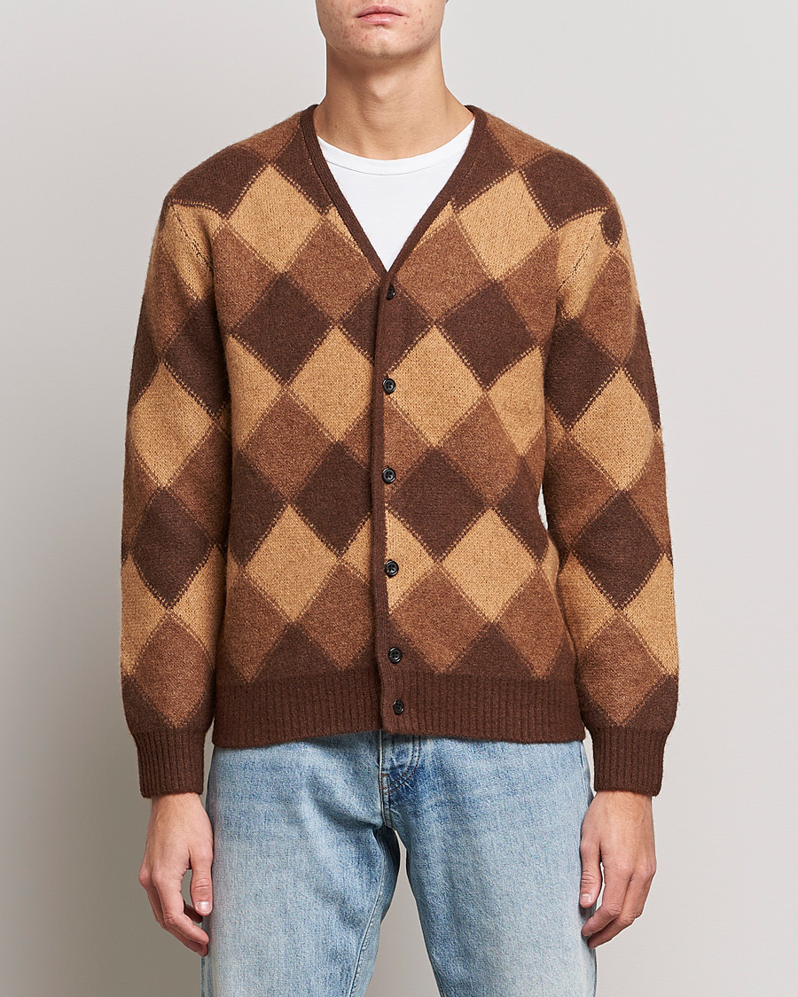 Homme | Pulls Et Tricots | BEAMS PLUS | Argyle Jacquard Cardigan Brown 