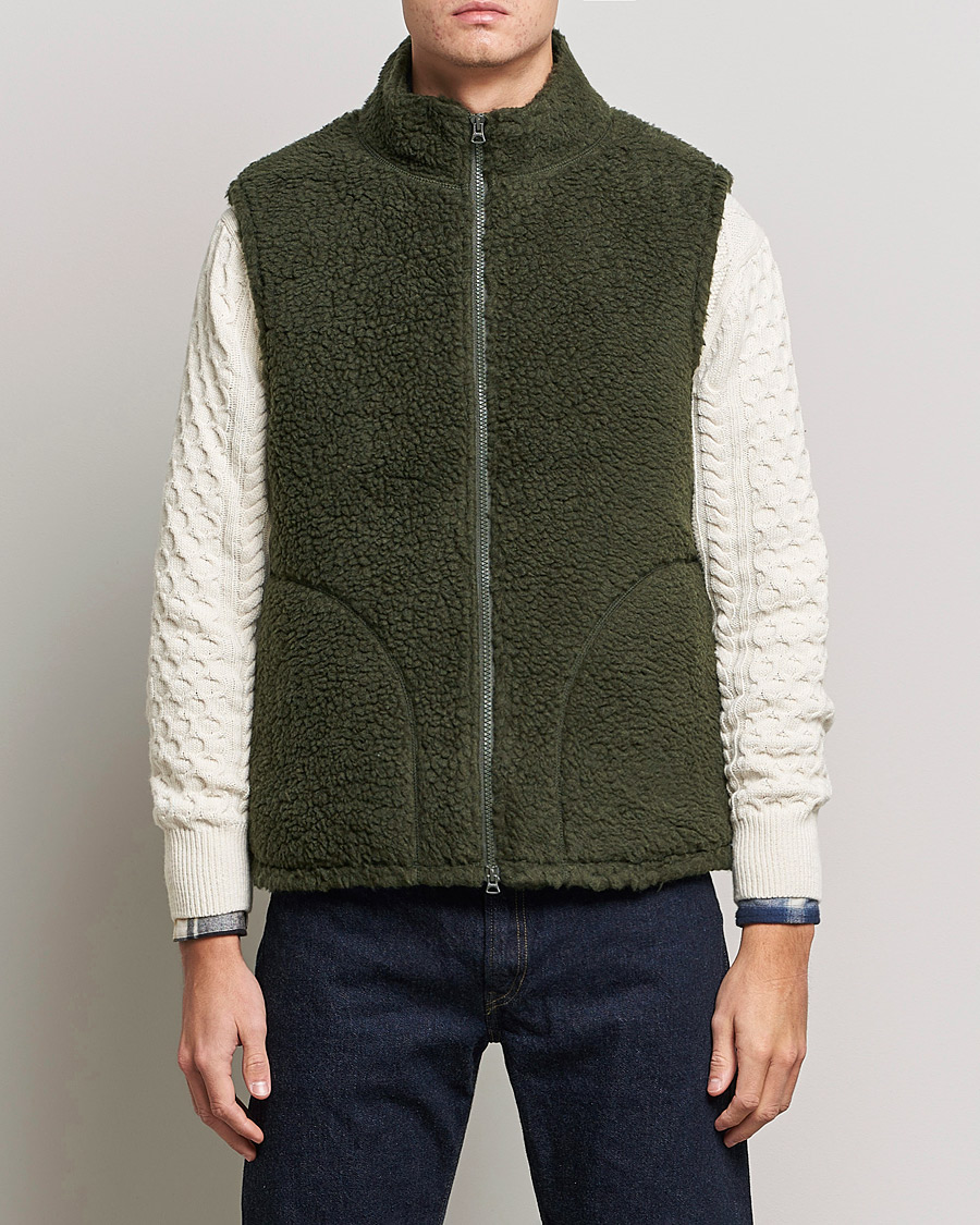 Homme | Manteaux Et Vestes | BEAMS PLUS | Boa Fleece Vest Forest Green