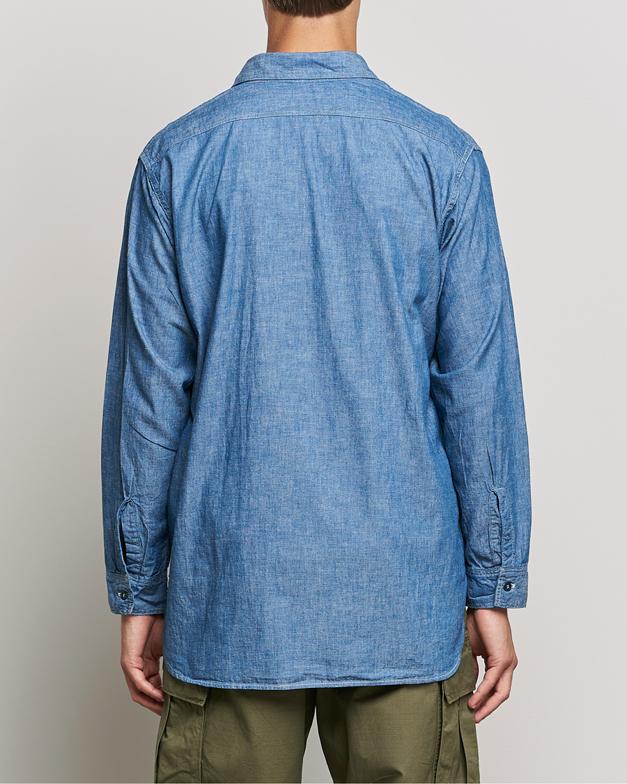 Heren | Overhemden | orSlow | Chambray Work Shirt Light Blue