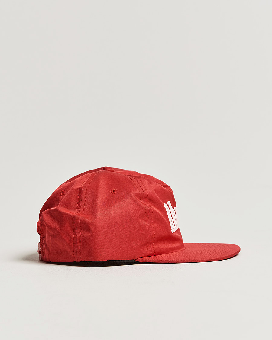 Heren | Rhude Satin Logo Cap Red/White | Rhude | Satin Logo Cap Red/White