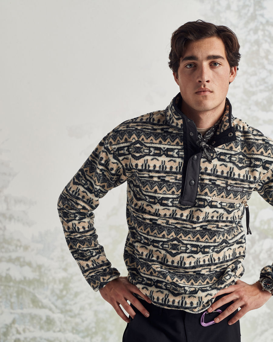 Homme | Pulls Et Tricots | Columbia | Helvetia Half Snap Fleece Ancient Fossil 80s Print