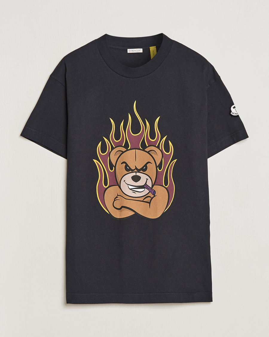 Heren | T-shirts | Moncler Genius | 8 Palm Angels Bear Motif T-Shirt Black