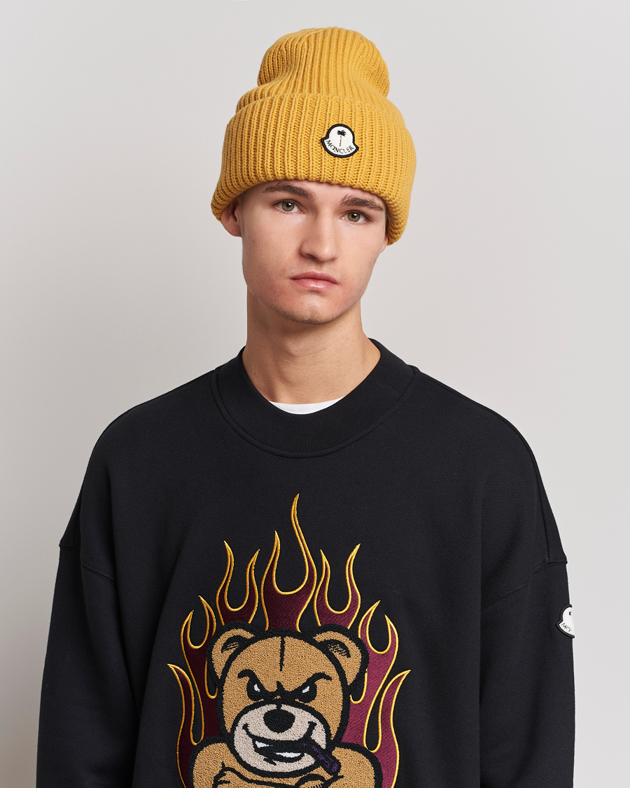 Homme | 8 Moncler Genius Palm Angels Wool Beanie Yellow | Moncler Genius | 8 Palm Angels Wool Beanie Yellow